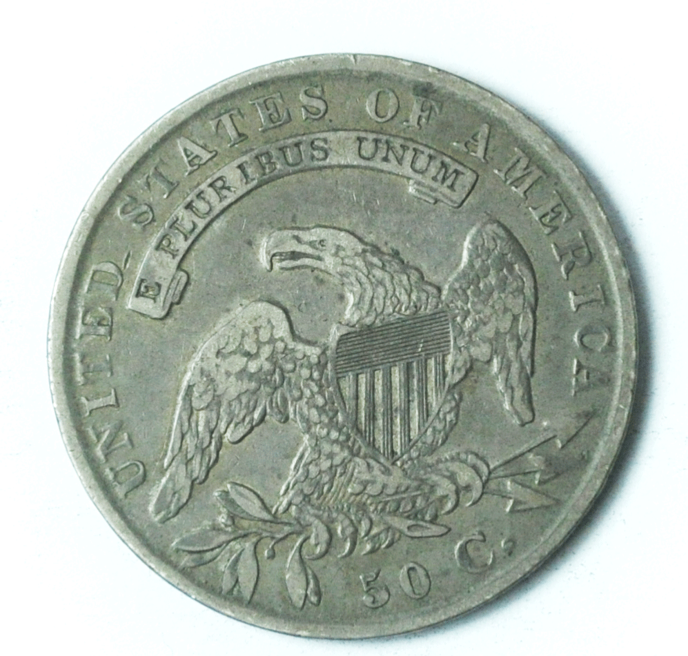 1834 Small Date Letter 50c Capped Bust Silver Half Dollar Fifty Cents O-121