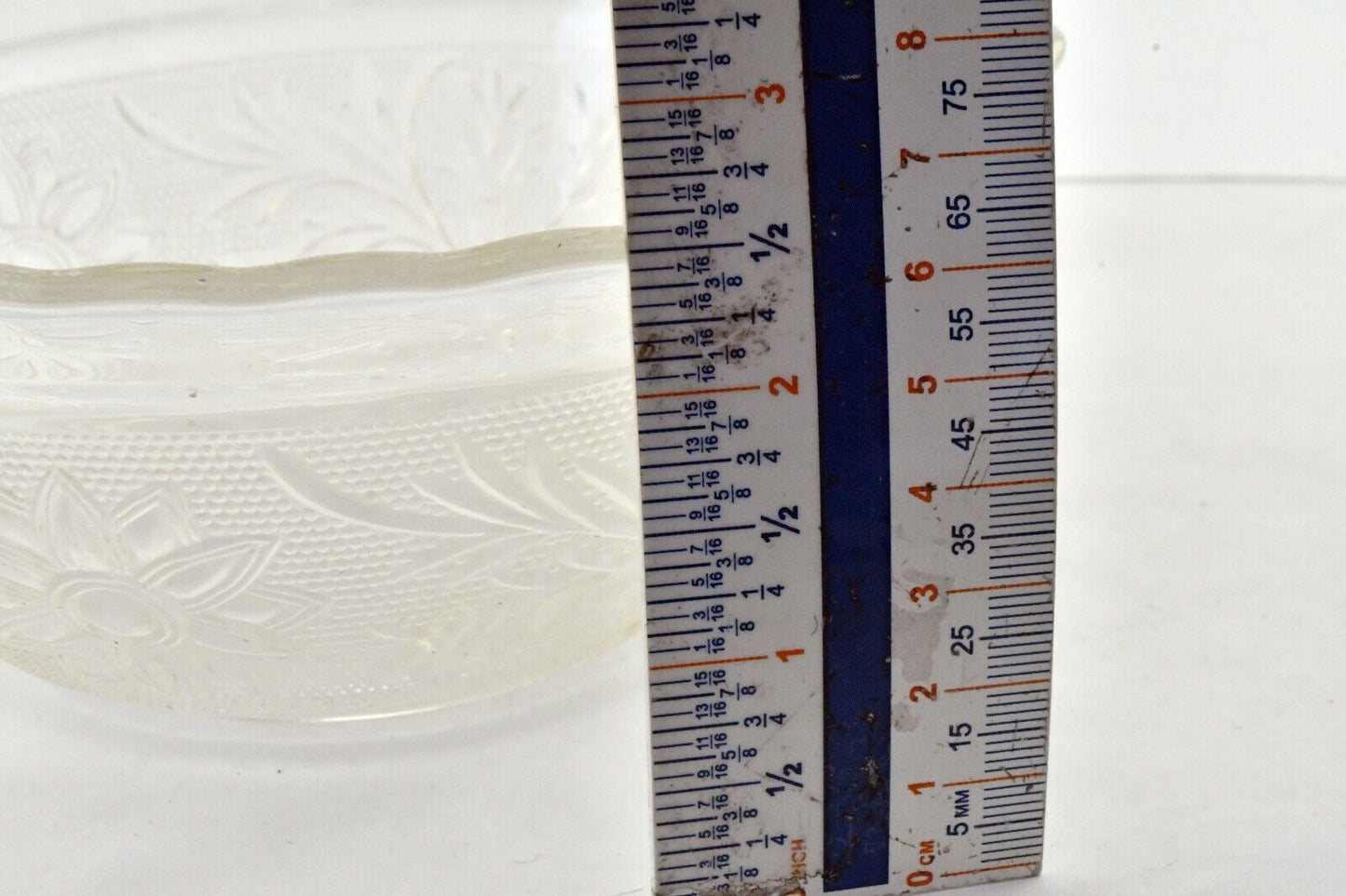 Vintage 1970's Floral Glass Cereal Bowl 6 1/2' x 2 1/2"