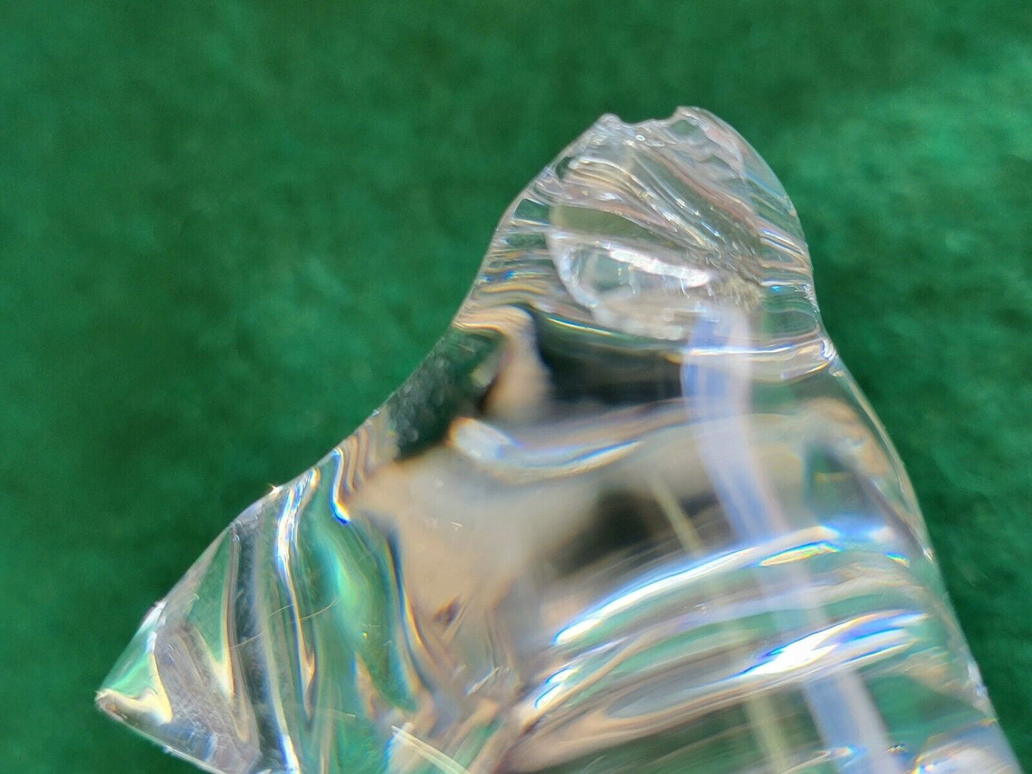 Baccarat Crystal Jack Russell Terrier Dog Figurine 5" x 4" Chipped Ear France