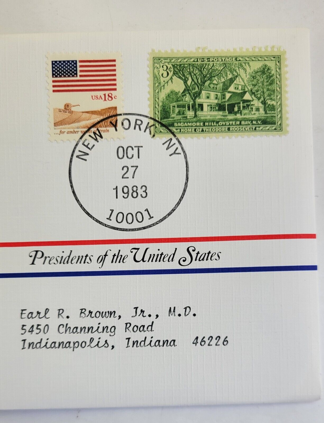T Roosevelt Presidential Covers Medal Postal Commemorative Society Gold Plated