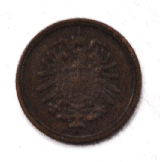 1888 A Germany Empire Pfennig Copper Coin KM# 1