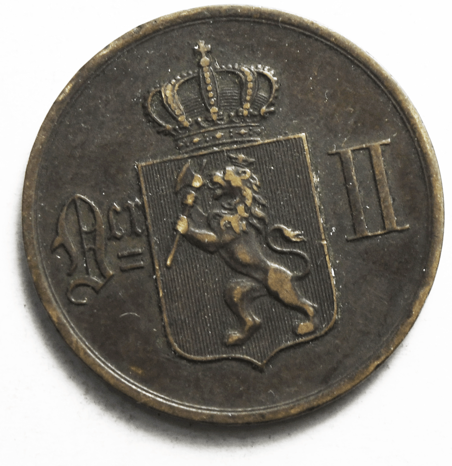1896 5 Five Ore Norway Bronze Coin KM# 349