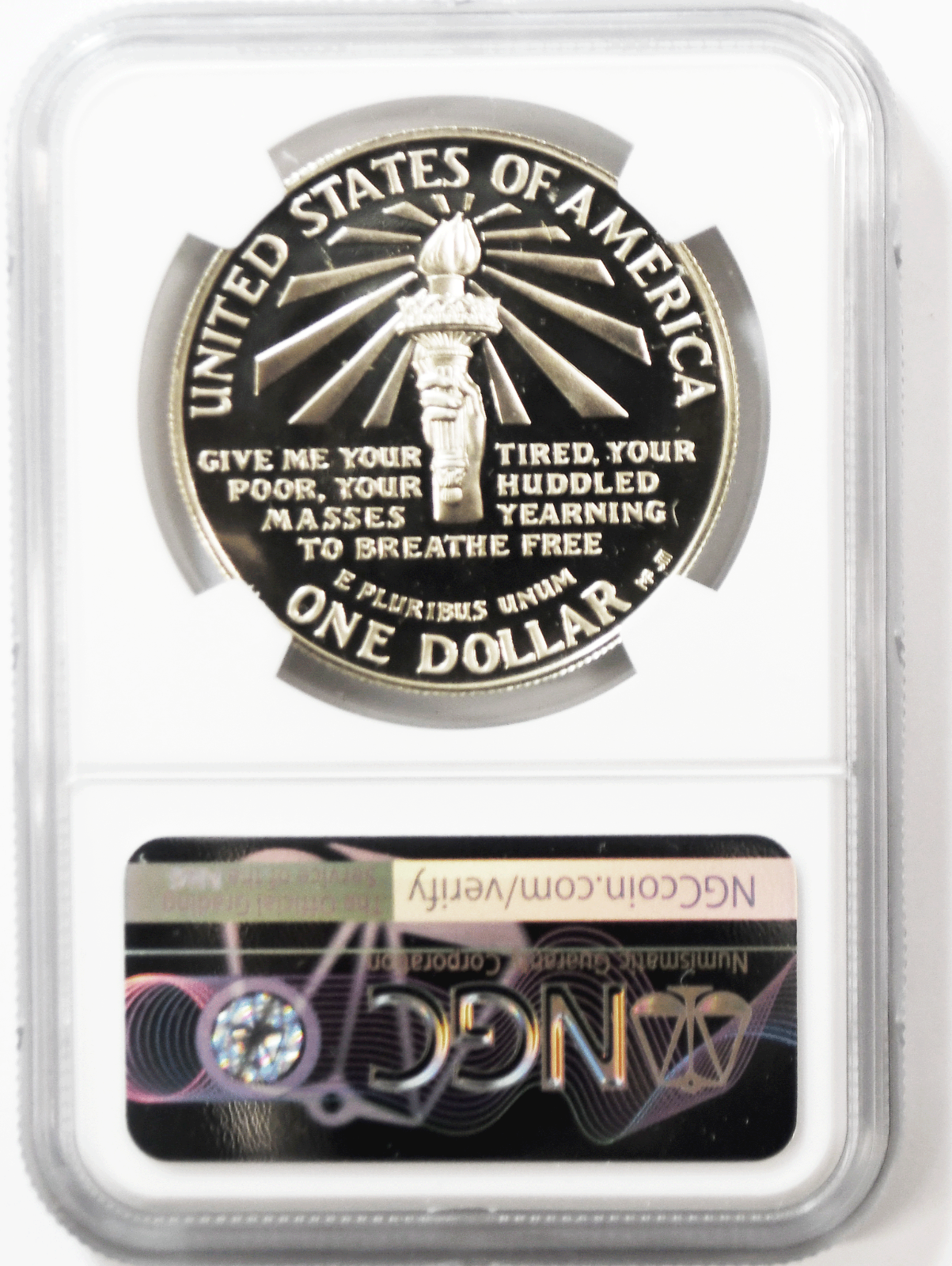 1986 S $1 Statue of Liberty Commemorative Silver One Dollar PF69 UC NGC