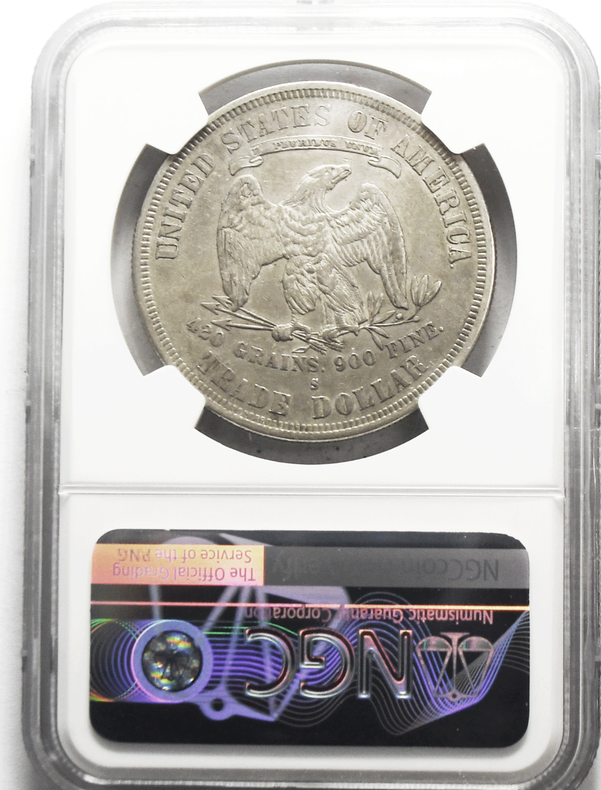 1877 S $1 US Trade One Dollar NGC AU Details San Francisco