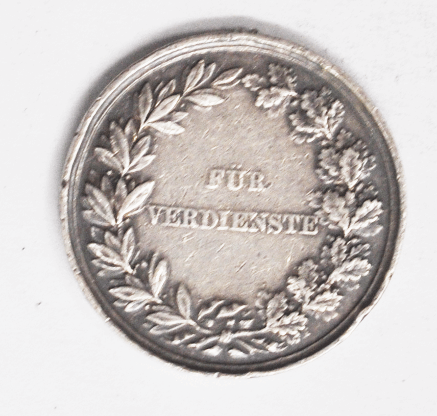 German WWI Silver Medal Hessen Für Verdienste 33m Damaged