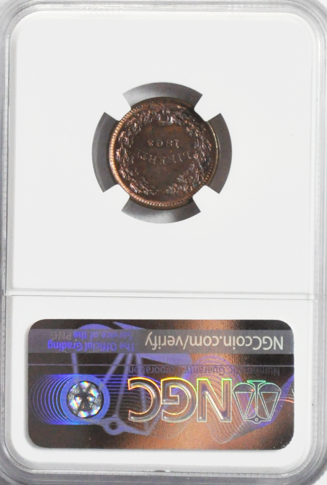 1863 Civil War Token F-236/426a Liberty Union MS 64 BN Brilliant Uncirculated