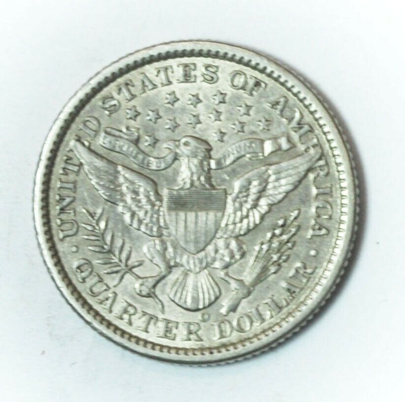 1898 O 25c Barber Silver Quarter Dollars New Orleans Twenty Five Cents AU