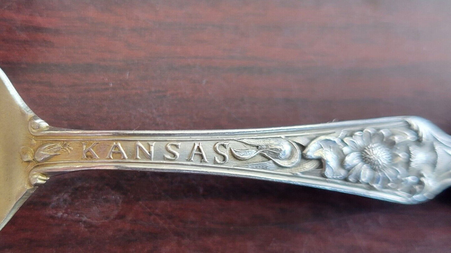Garden City Kansas 5" Sterling Souvenir Spoon by Manchester Sugar Beet .43oz.