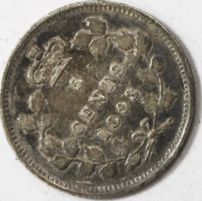1893 Canada 5c Silver Five Cents KM# 2