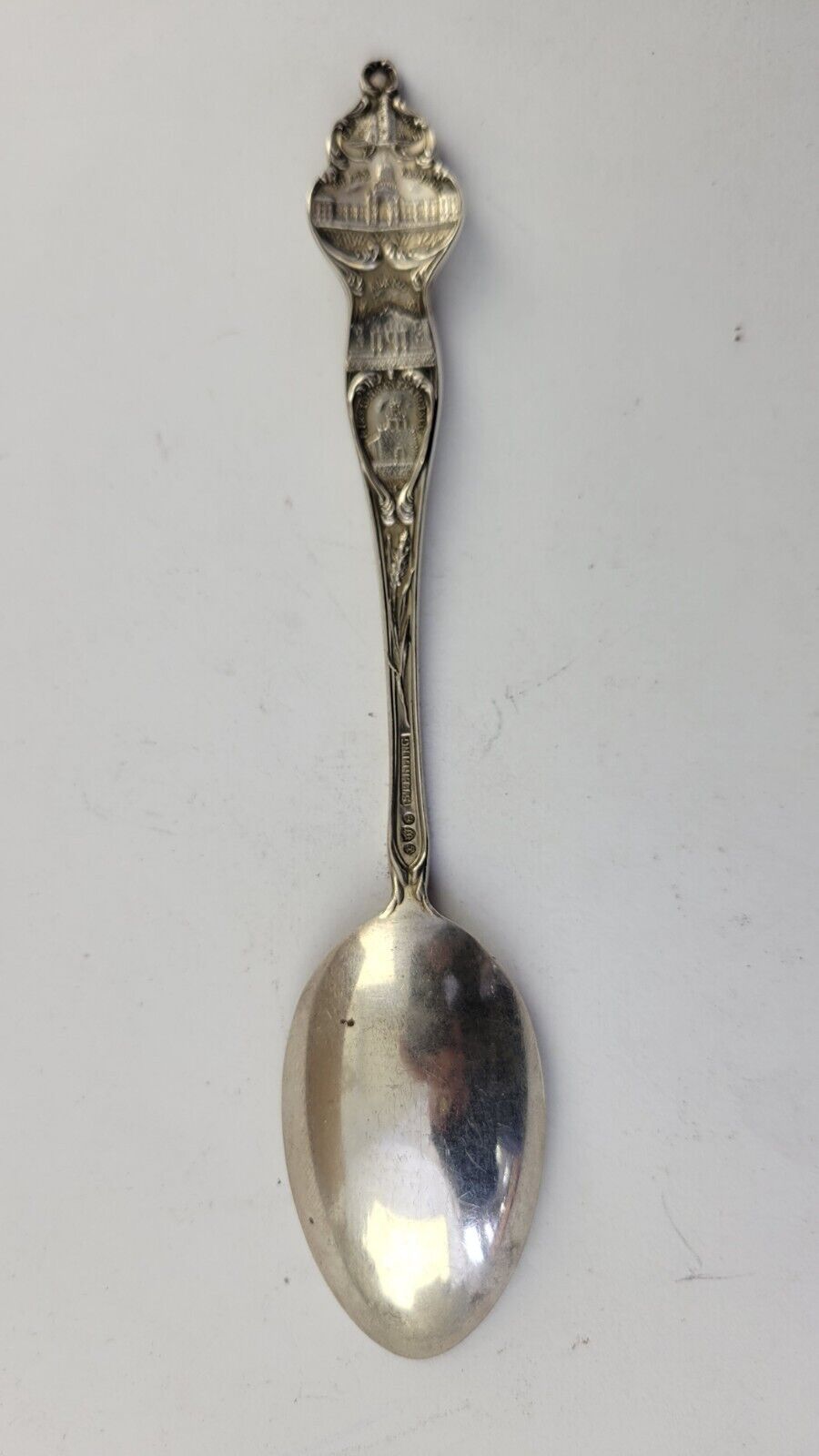 Sterling Texas Alamo State Capital San Jose Cattle .52oz Souvenir Spoon 5 1/2"