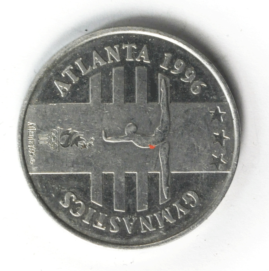 1996 USA Olympics Aluminum Medal General Mills 39mm Atlanta Gymnastics