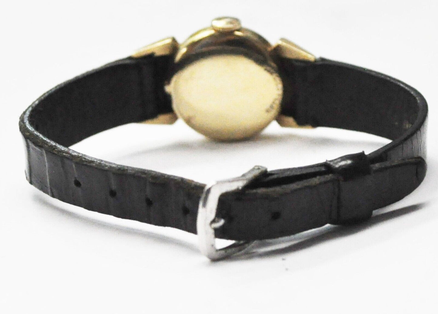Lady Elgin Black Knight Fancy Lugs Gold Filled Wristwatch Not Running 18mm