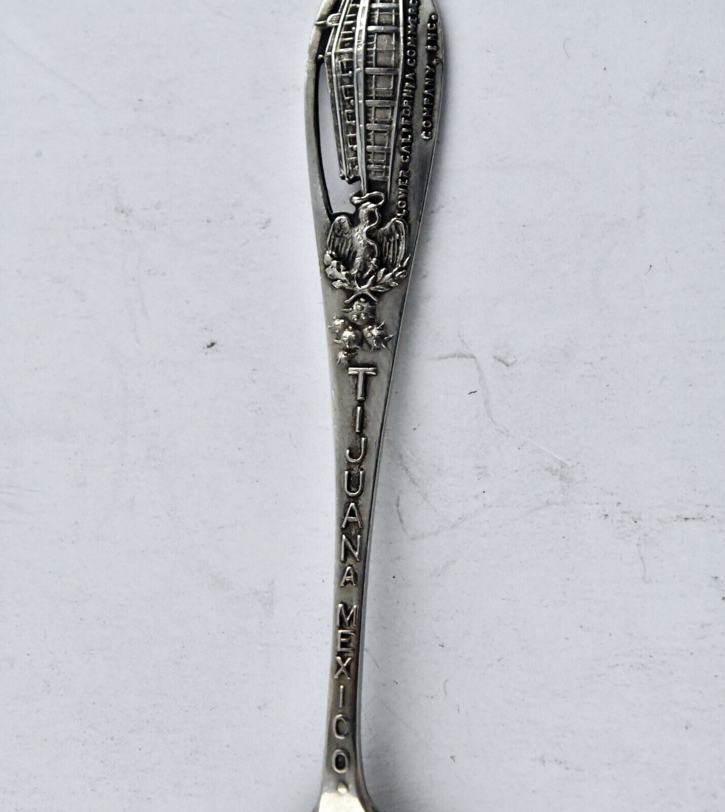 Lower California Commercial Co. Tijuana Mexico Sterling Souvenir Spoon 3 1/4