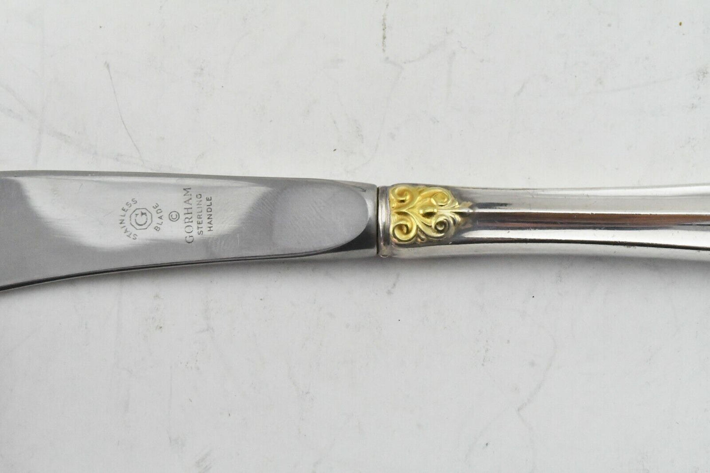 Hispana-Sovereign "Gold" by Gorham Sterling Hollow Master Butter Spreader 7 1/4"