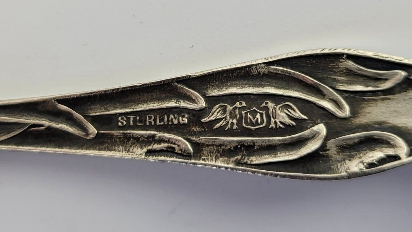 Taos New Mexico 5 1/8" Sterling Silver Souvenir Spoon .43oz. by Manchester