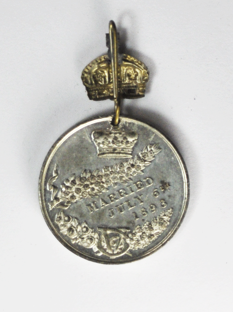 Duke George York Princess Victoria Mary Wedding Marriage Medal July 6 1893 37mm