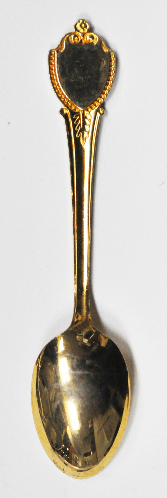 Kansas City MO Gold Plated Enamel Souvenir Spoon 4-3/8"