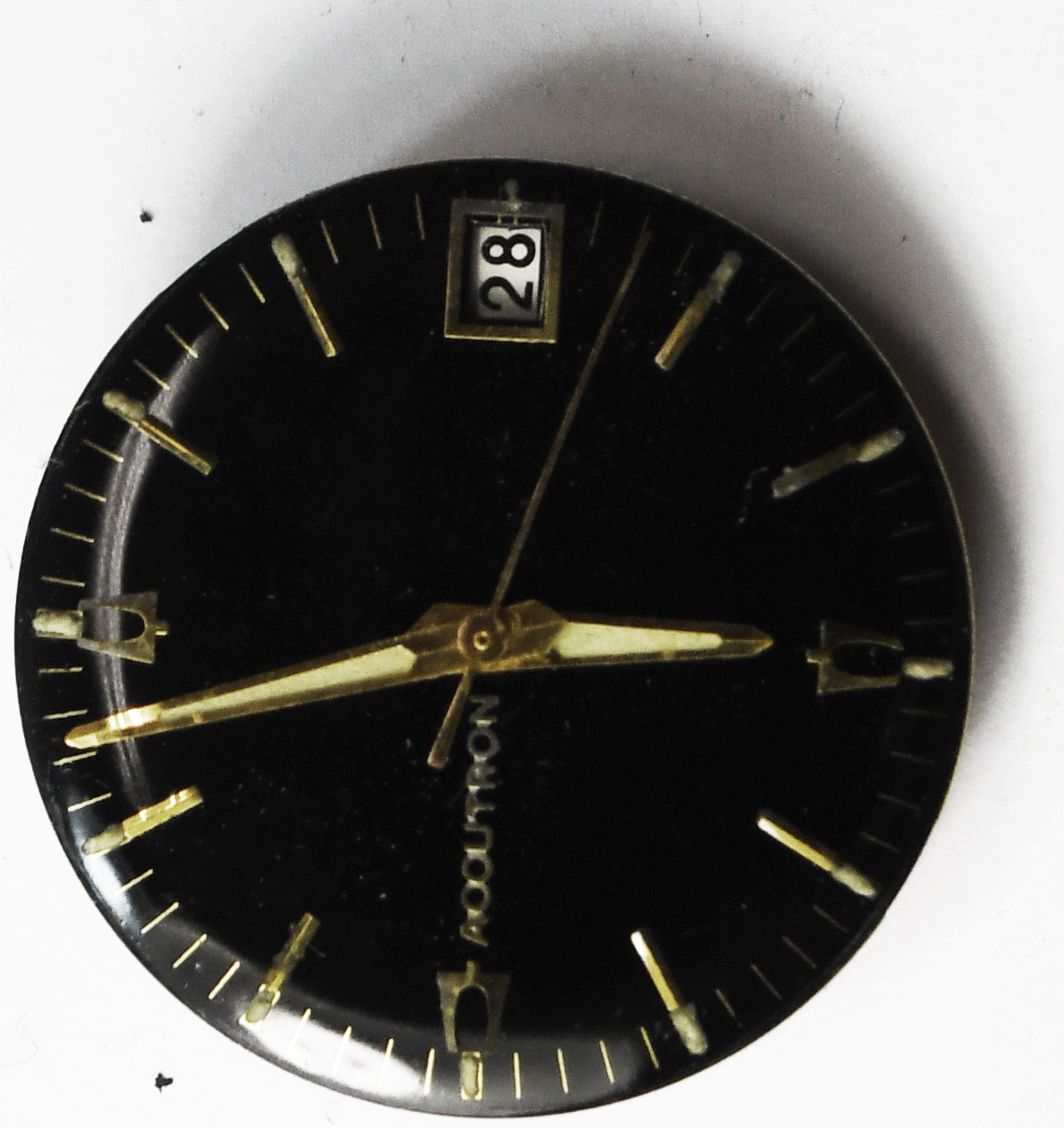 Bulova Accutron Black Dial 218D Tuning Fork Movement Date