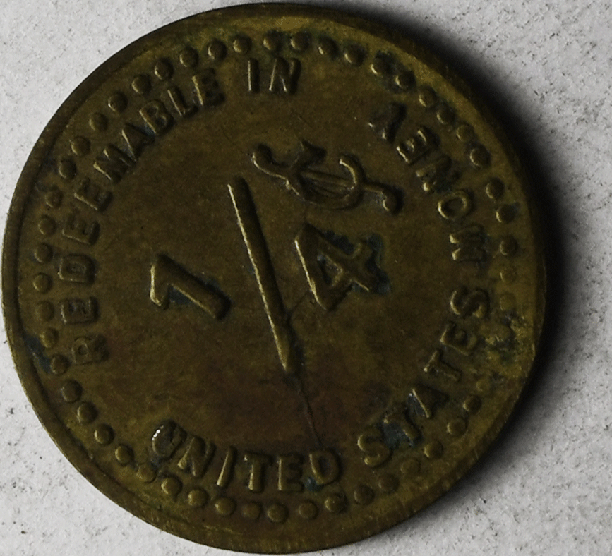 Jacksonville Illinois Chamber of Commerce 1/4c Token 19mm