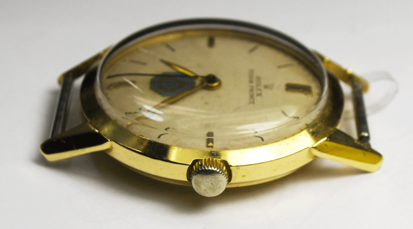 1950's Vintage Men's Tudor Oyster Prince 14k 35mm Rolex Case Optimist w Papers