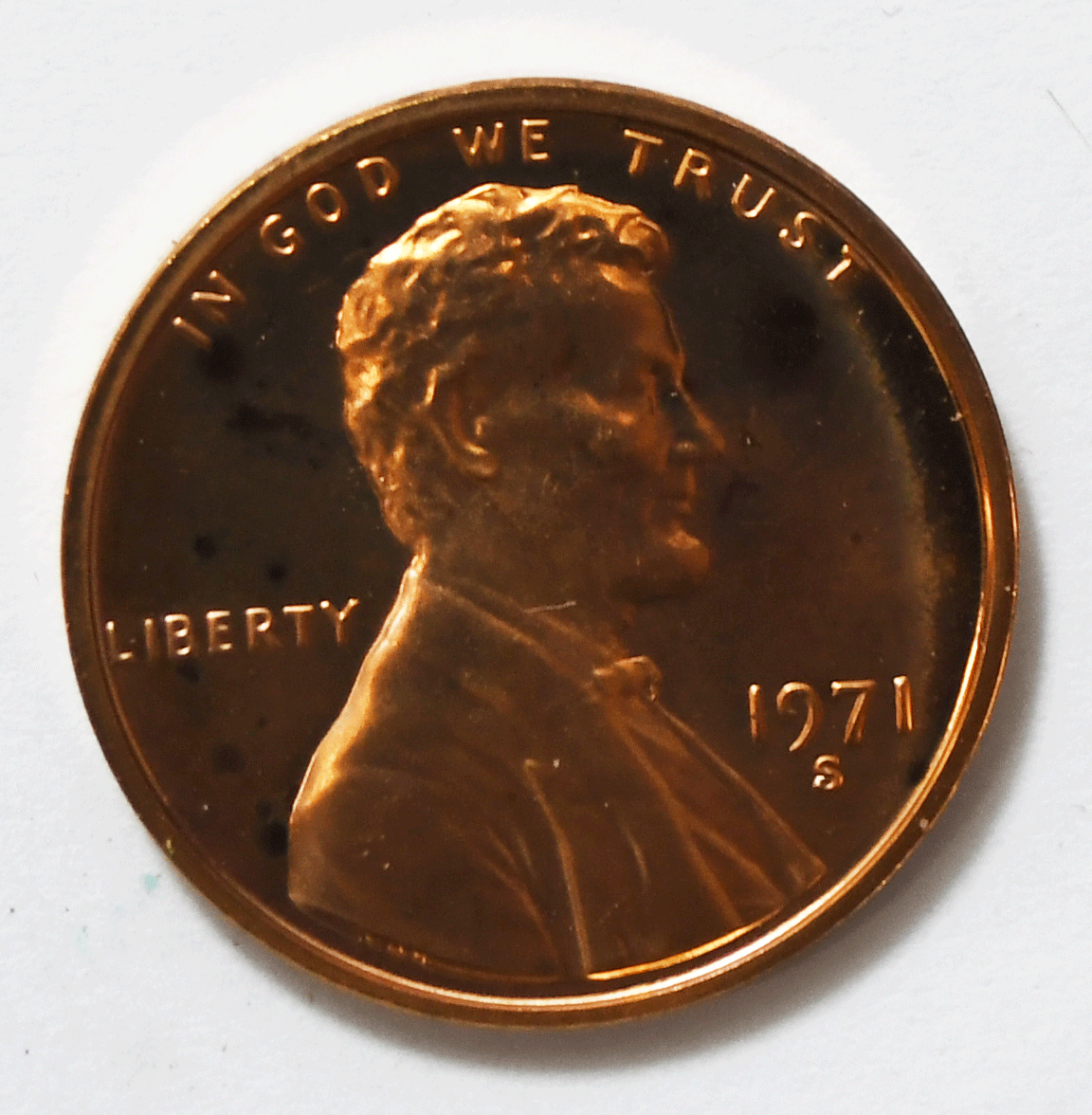 1971 S 1c Proof Lincoln Memorial Cent One Penny Gem Uncirculated San Francisco