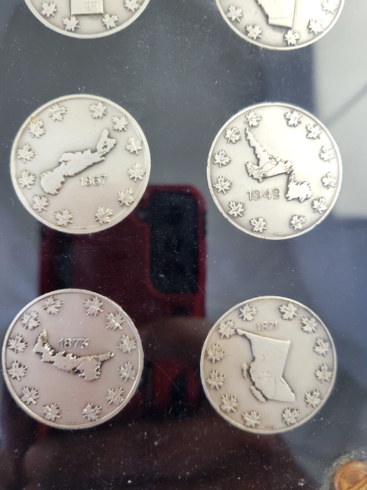 1967 Canadian Provincial Centenary Flowers Complete 12pc Medal Set