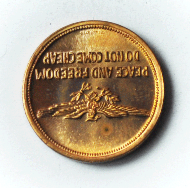 1963 John Fitzgerald Kennedy Copper Token Peace & Freedom Cheap Can Art 21mm