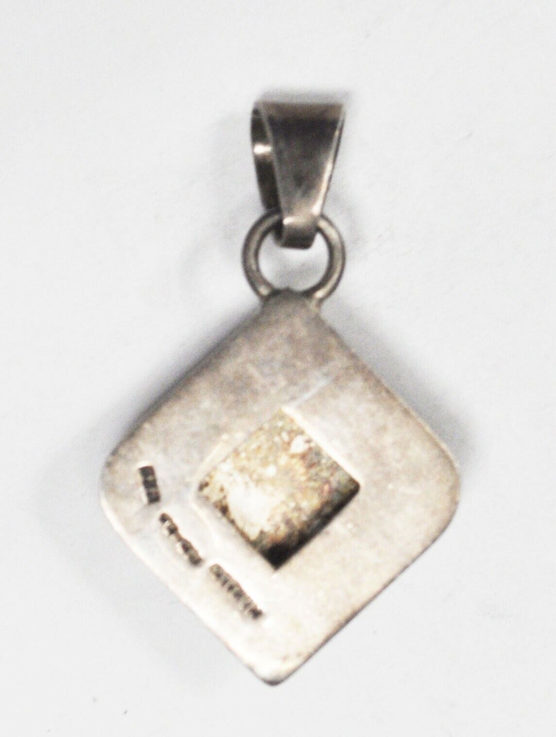 Sterling TB-26 Mexico Square Leopard Skin Jasper 62mm x 37mm Pendant 9mm Bale