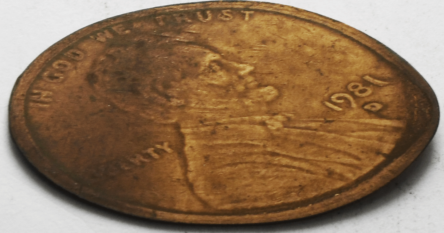 1981 D Elongated Penny Keep It Flying US American Flag