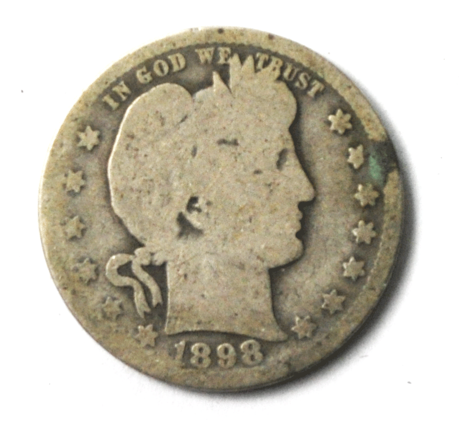 1898 O 25c Barber Silver Quarter Dollar Twenty Five Cents New Orleans