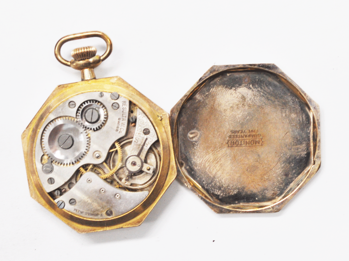 Resulta W Swiss Octagon 5yr GF Pocket Watch Size 12