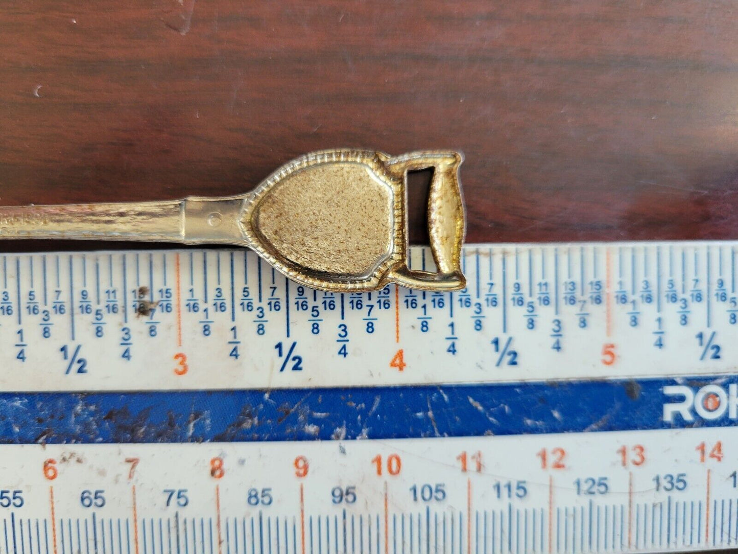 Souvenir Spoon Los Angeles California Enameled Shield Shovel