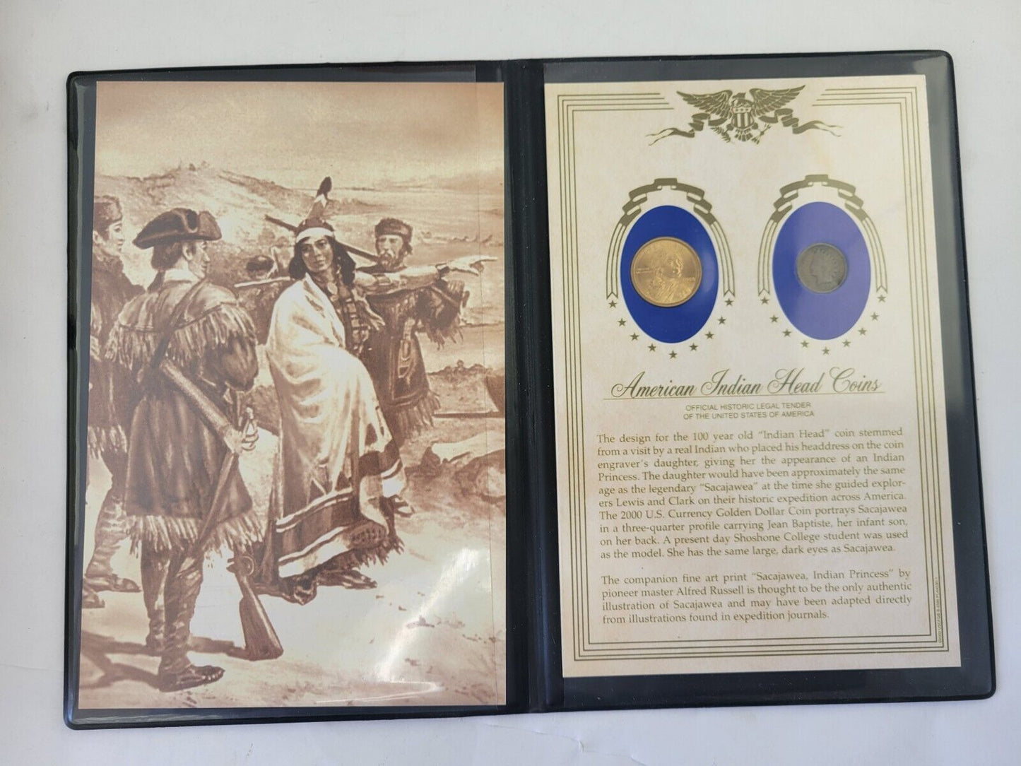 US Commemorative Fine Art Gallery American Indian Head Coins Set