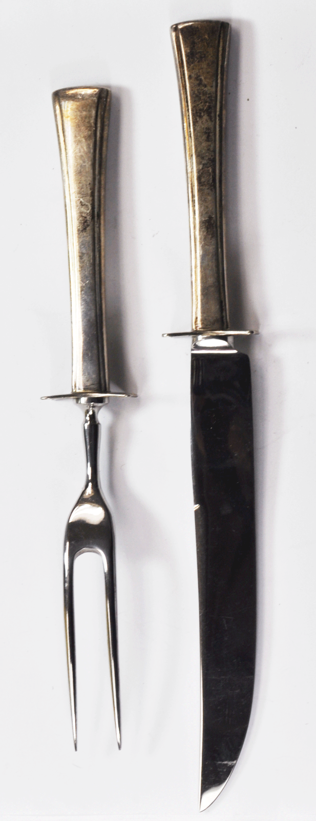 Sterling Handle Stainless Blade Carving Set Fine Arts Tranquility 10-1/2"