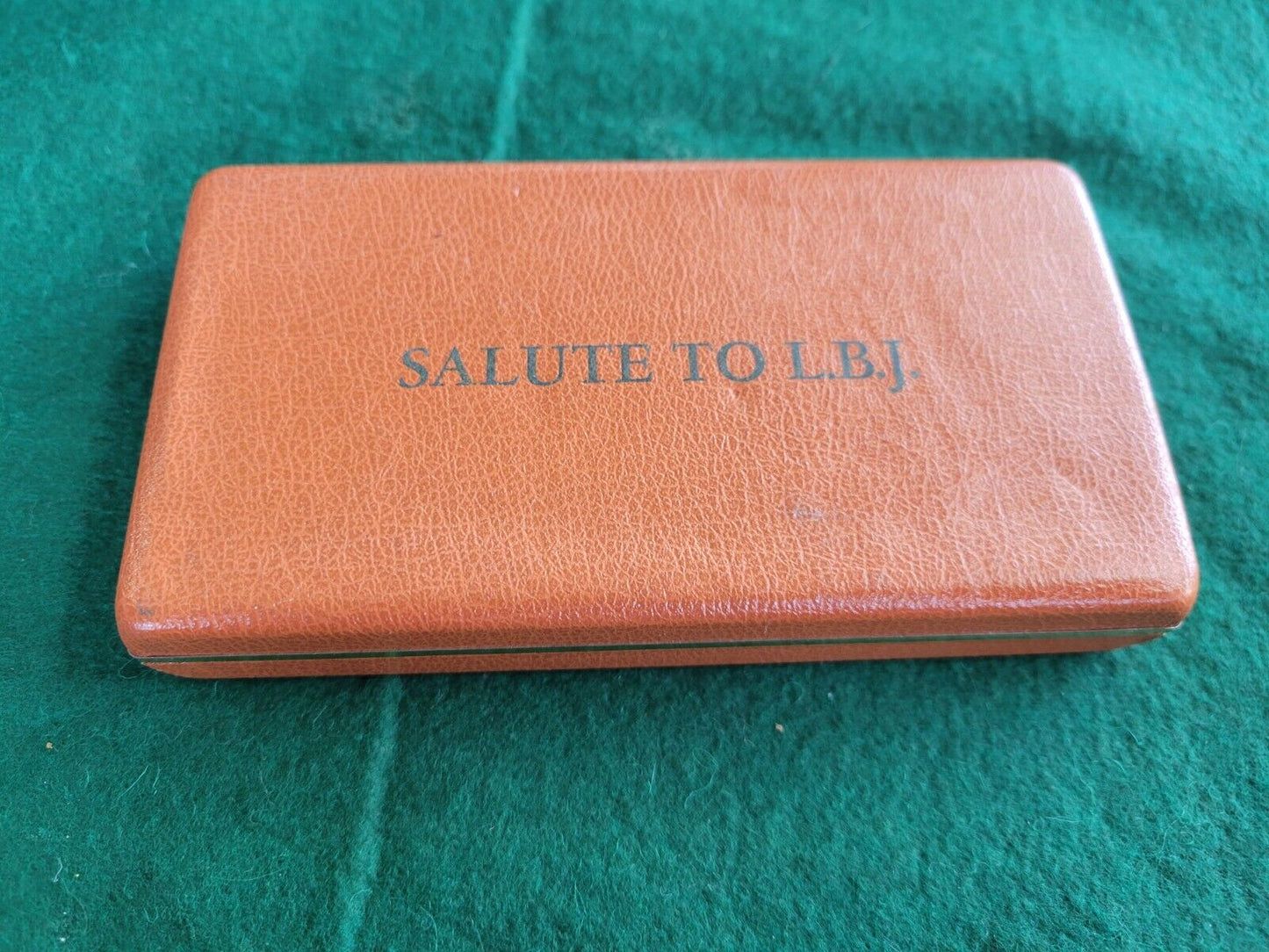 Salute To L.B.J. President Lyndon Johnson 2pc Franklin Mint Sterling Medals