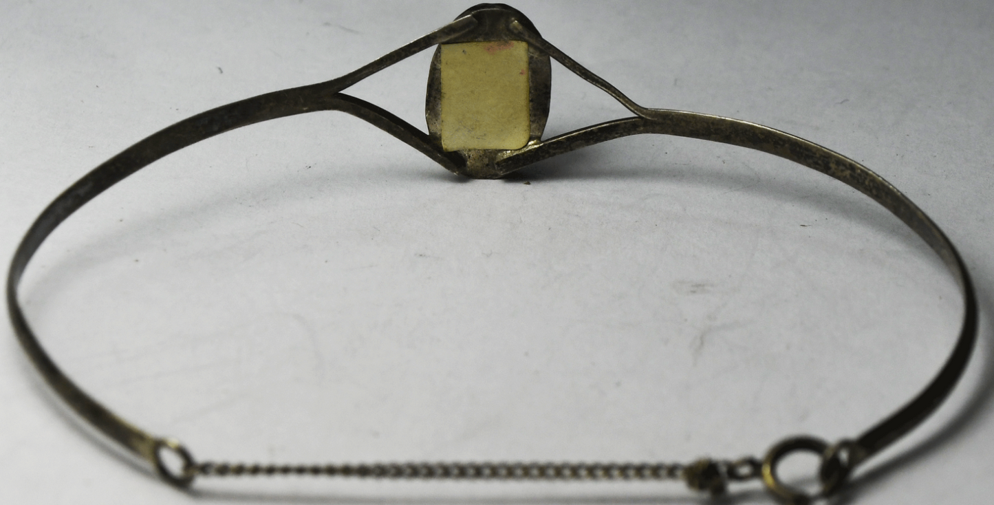 Sterling Larmimar Safety Chain Wire Cuff Bracelet 15mm 7" Wrist