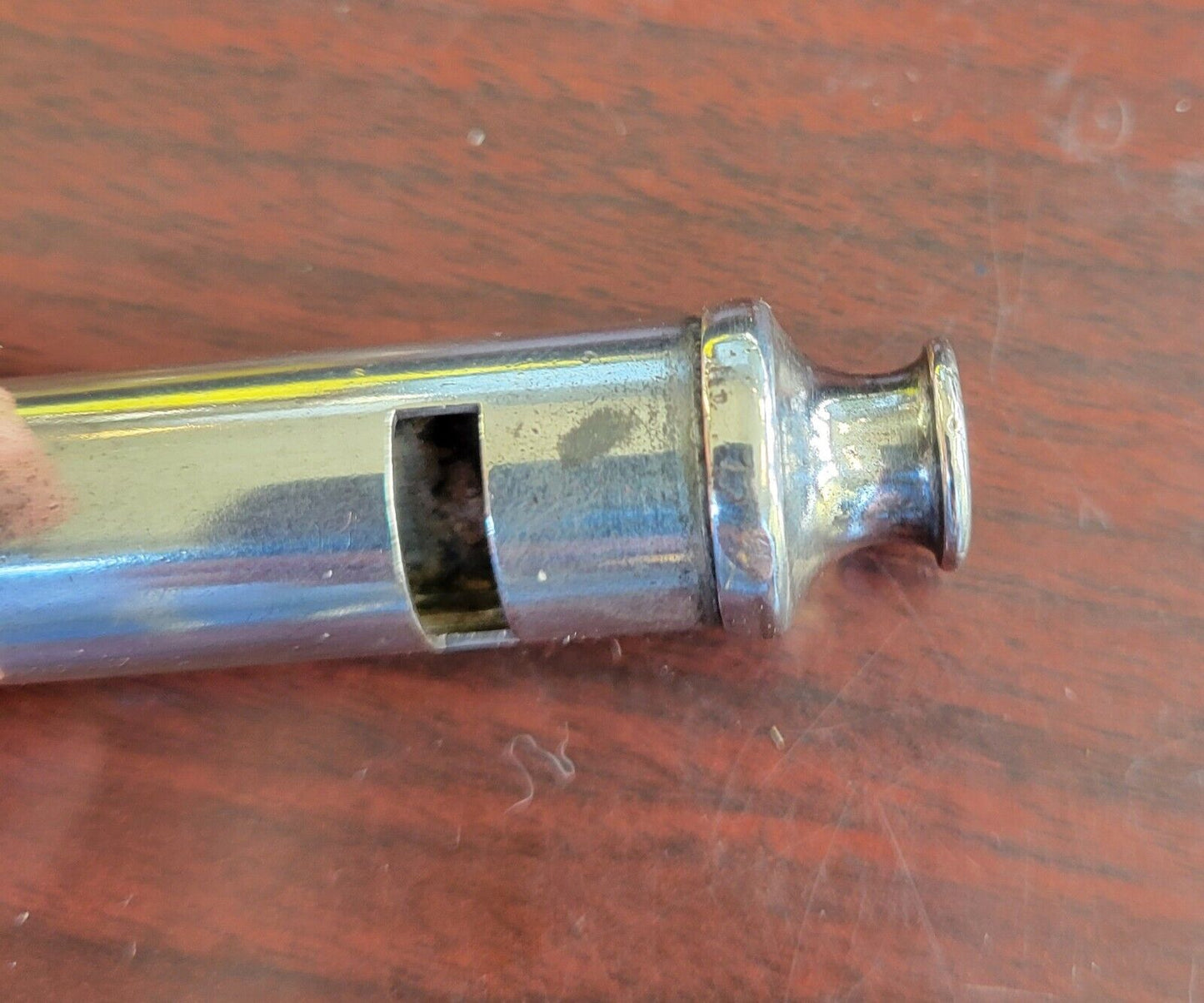 Vintage Niemann Marcus Silver Plated "Bobby" Whistle Keychain