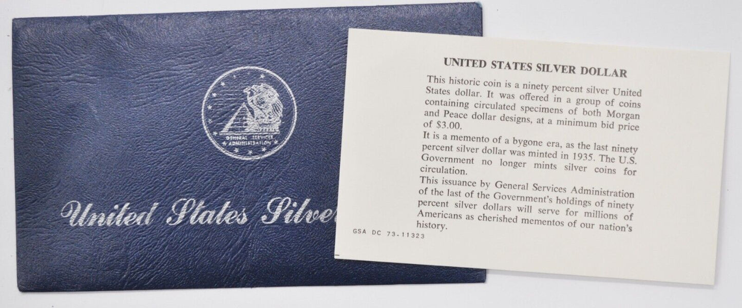 1878 CC $1 Morgan Silver One Dollar NGC MS62 Carson City GSA Softpack w Envelope