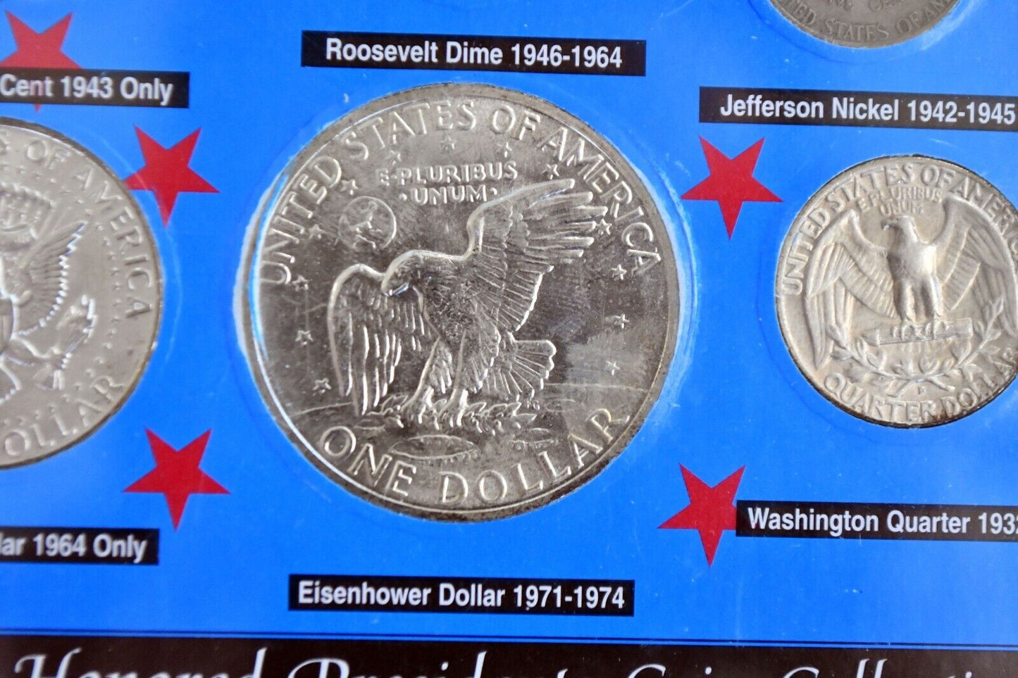 The Honored Presidents Coin Collection 6pc. 90%, 40% 35% Silver Coinage