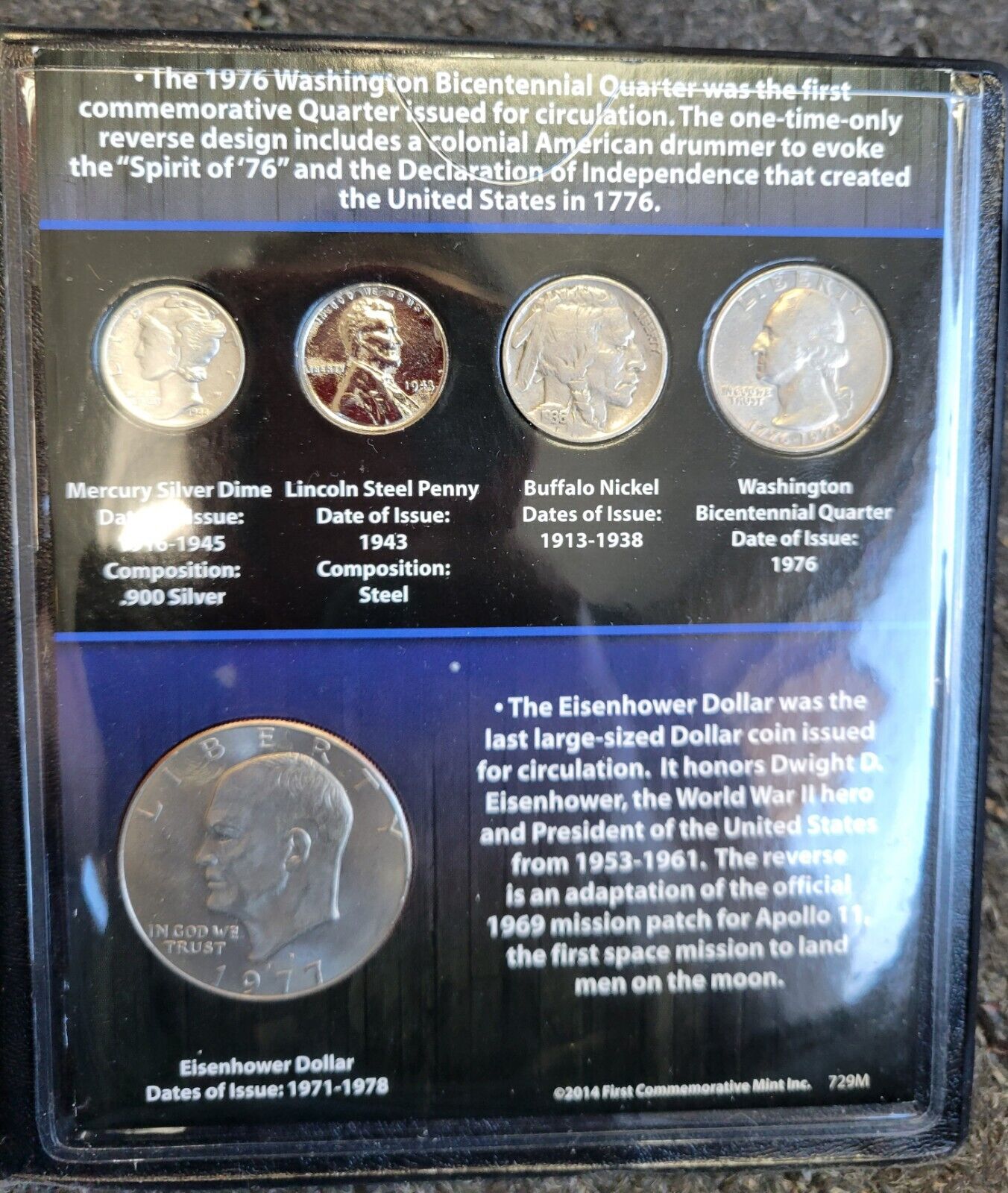 Memorable US Coins 5pc Set by First Commemorative Mint in Folder