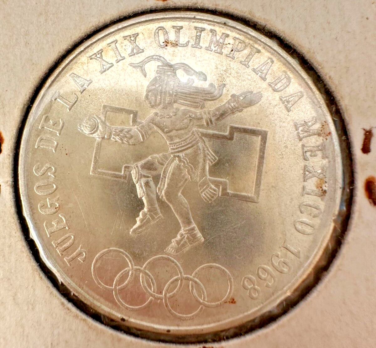 Mexican Olympic 1968 Mexico 25 Pesos Olympic Games .720 Silver Mexican COIN