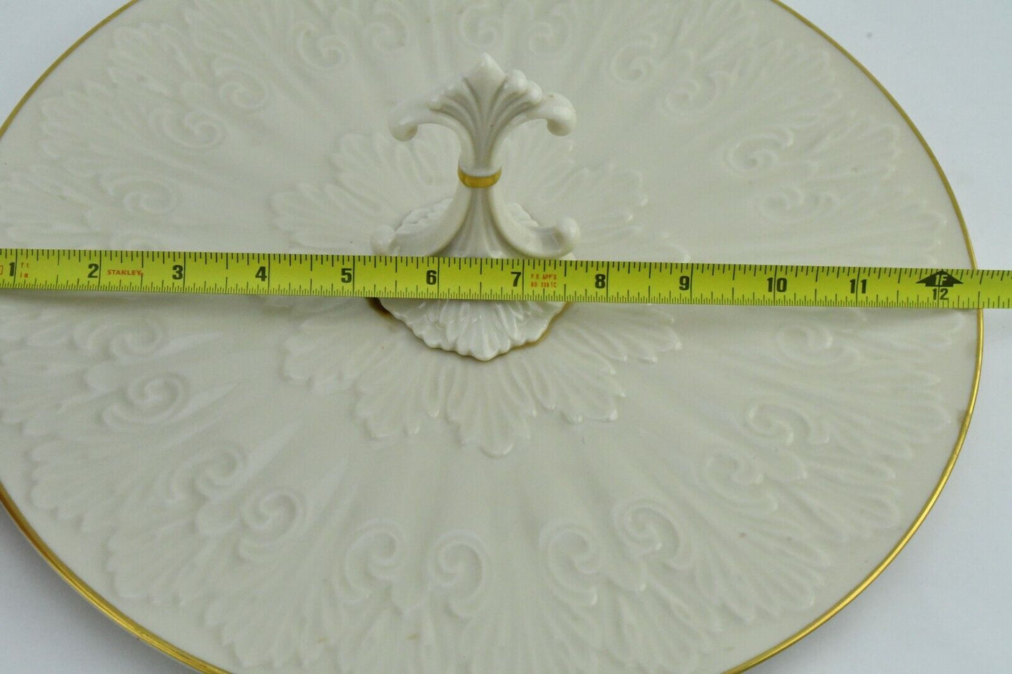 12 1/2" Lenox Chateau Center Handle Glazed Board Sandwich Tray Serving Plate