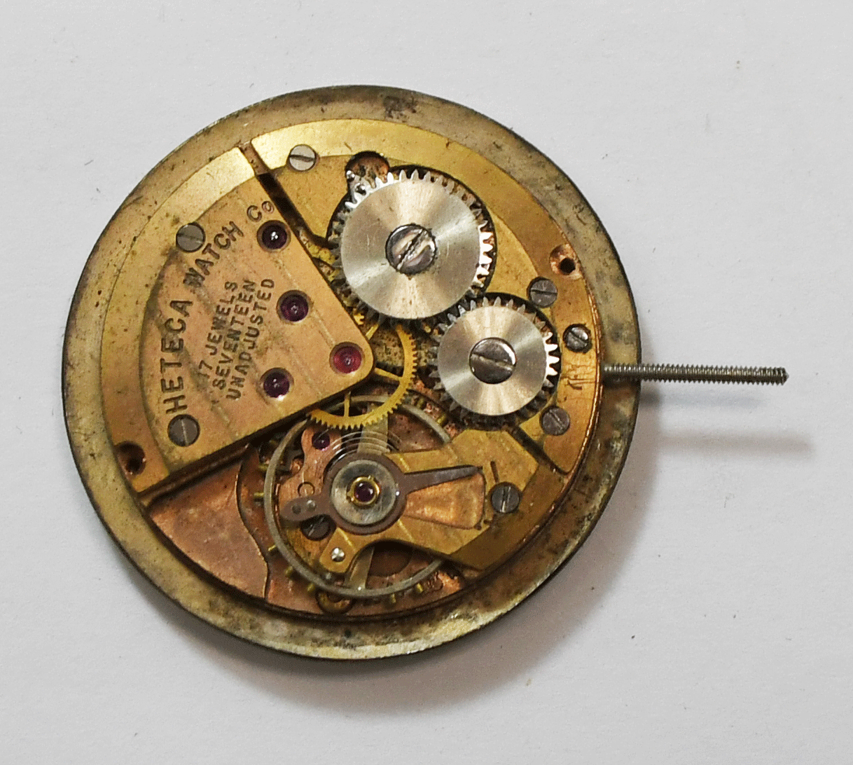 Heteca Ultra Flat 17J Watch Movement ETA 2390 Manual Wind Not Running