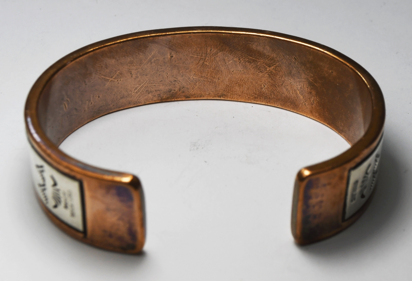 Sterling Silver & Copper Randy Secatero Cuff Bracelet 20mm 7.5" Wrist