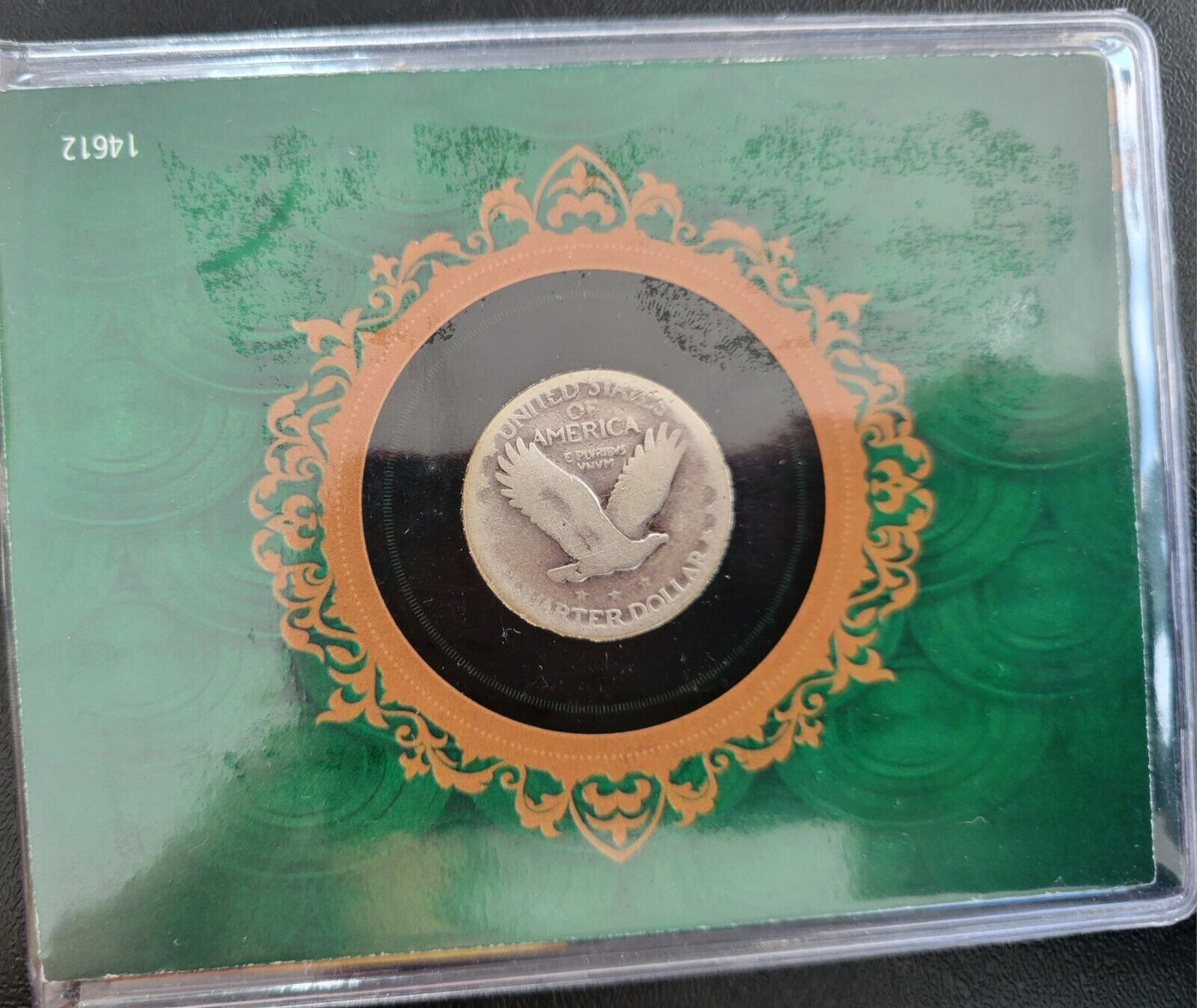 Roaring Twenties 1928 P STANDING LIBERTY QUARTER 90% SILVER ROUND COIN HOLDER