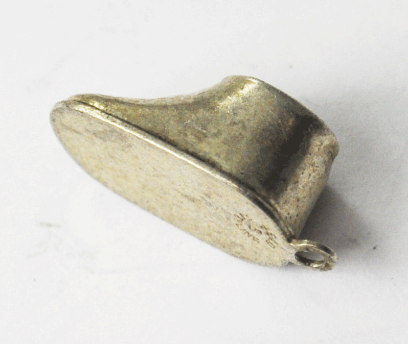 Beau Sterling Silver Hollow 3-D Baby Shoe Charm 20mm x 10mm x 7mm