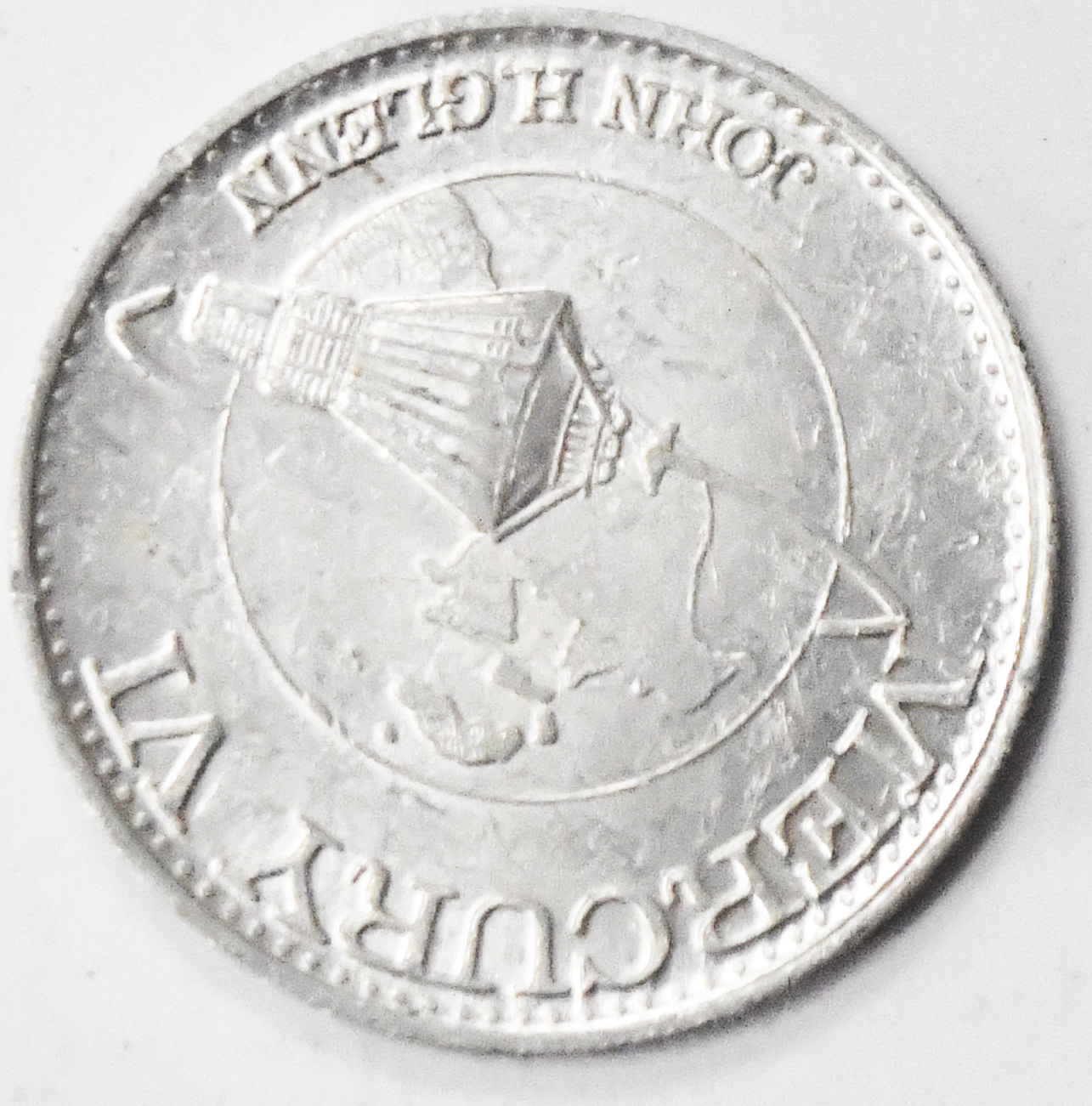 Mercury VI Man In Space Aluminum Token 26mm John Glenn