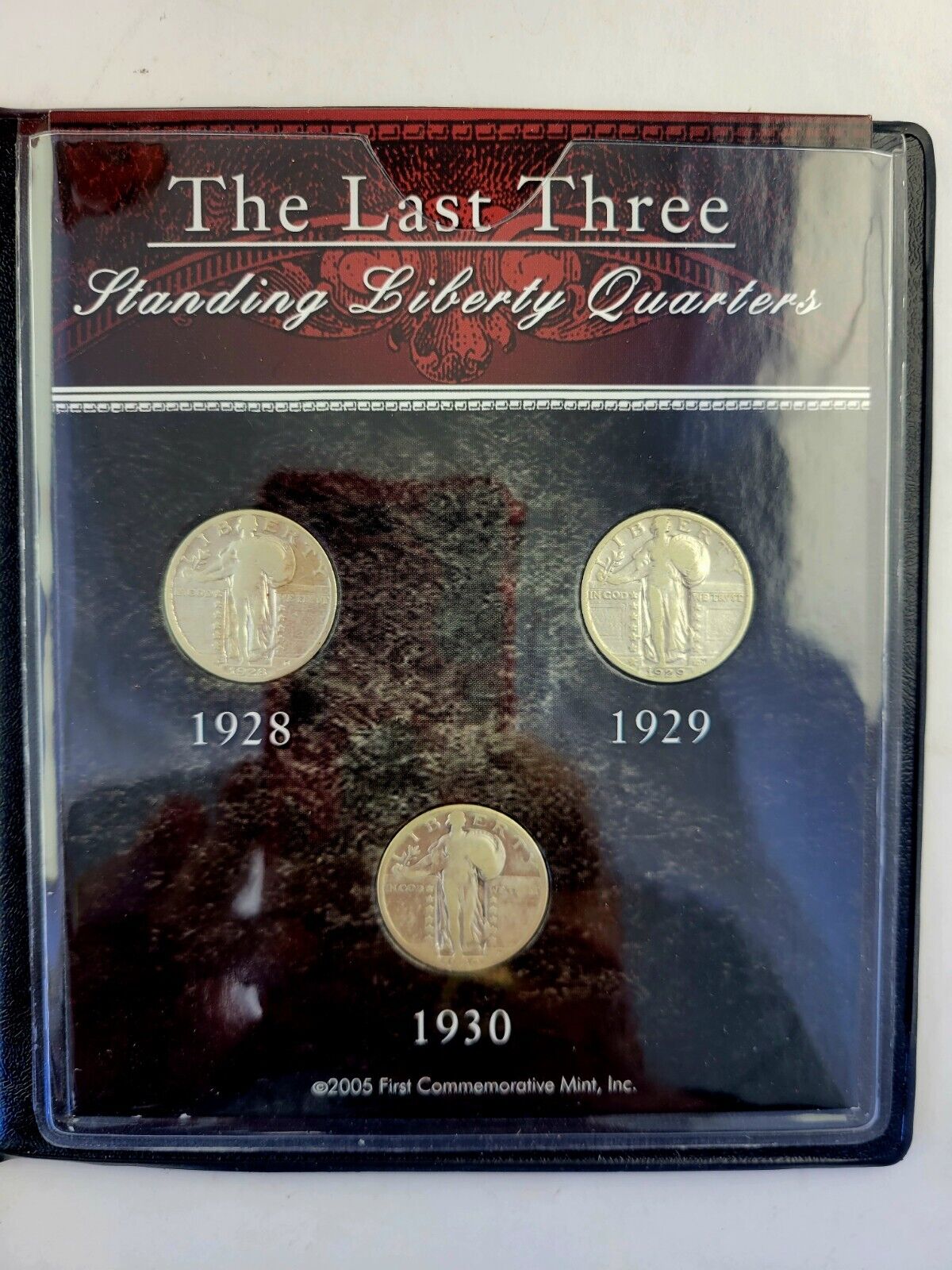 The Last Three Standing Liberty 25c Quarters 1928-1929-1930 w/COA