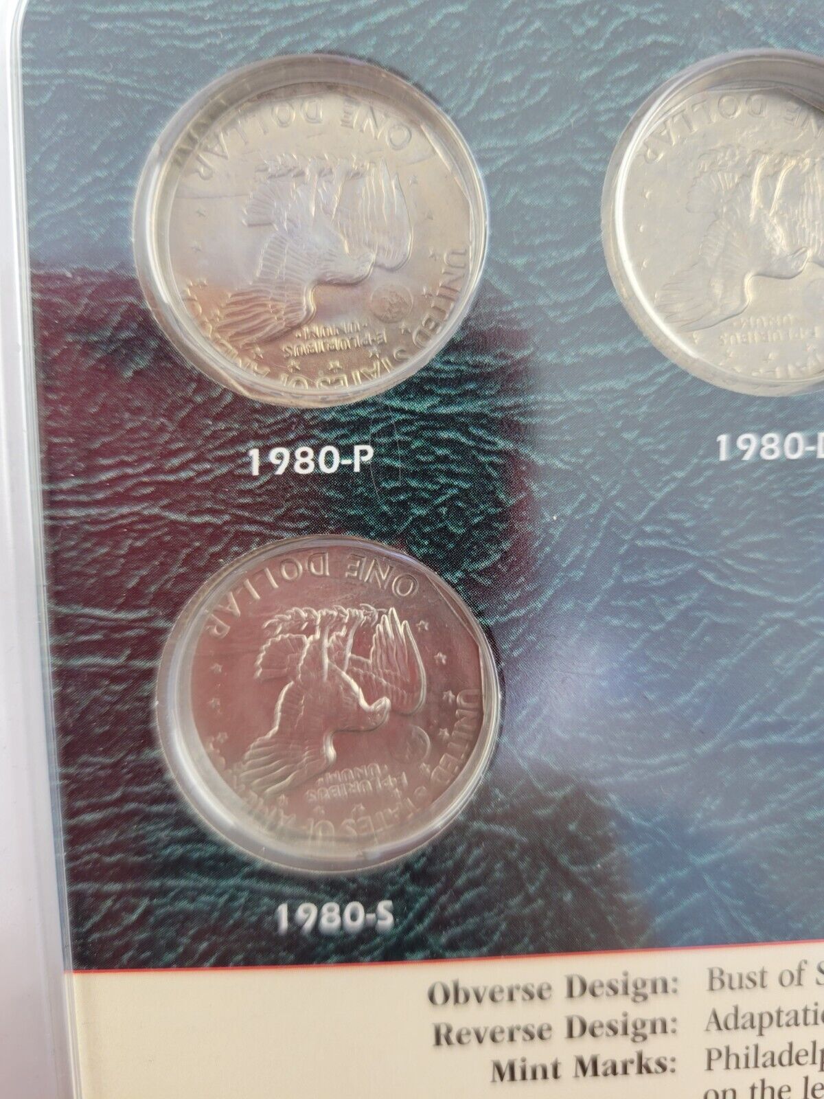 Susan B Anthony Dollar Set 1979 & 1980 Apollo 11 Littleton