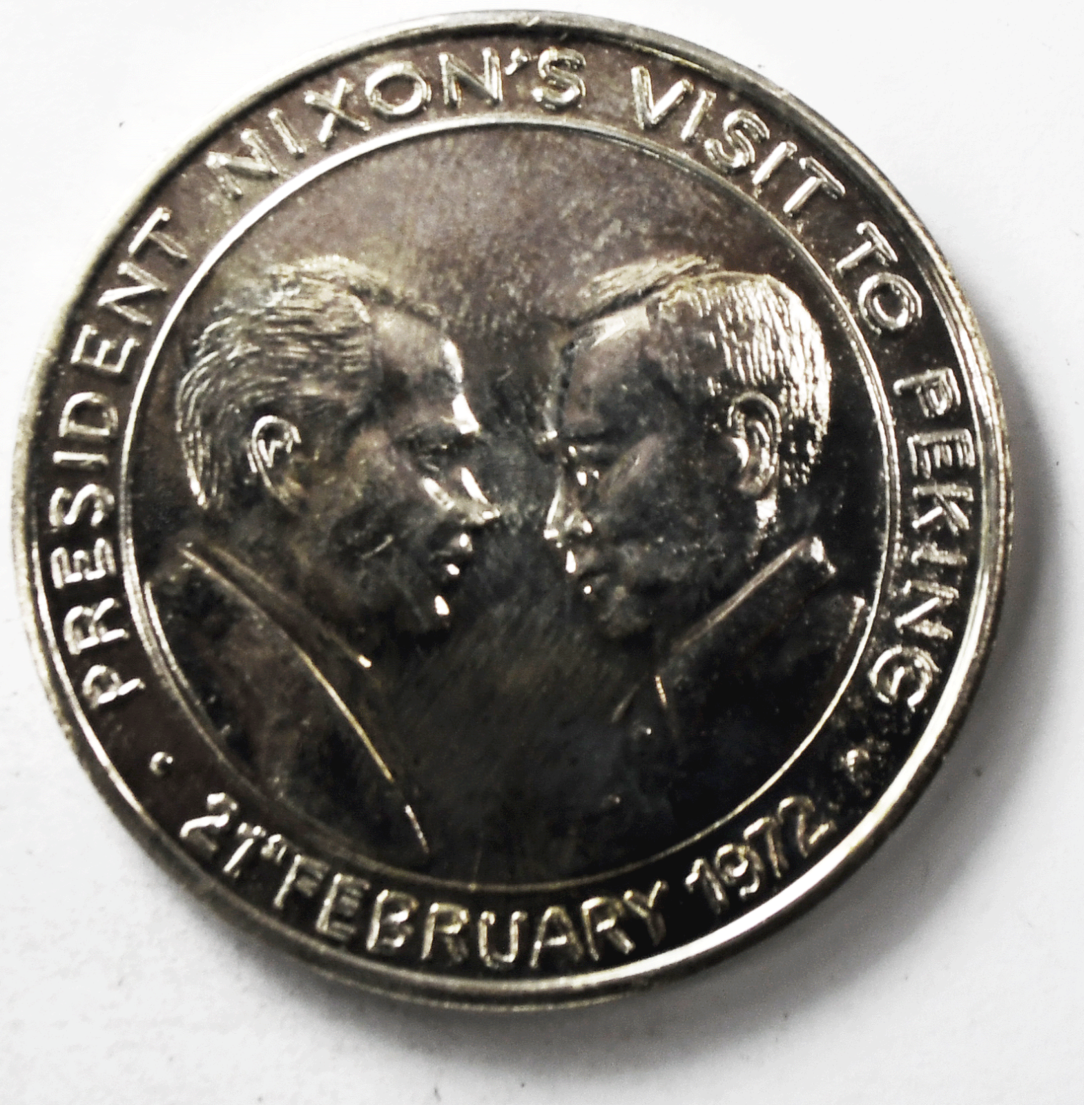 は*ン様 【中古品】ニクソン大統領　北京訪問　1972年2月21日　記念メダル United Nations 1972 President Nixon's' Visit To Peking Medal 42mm